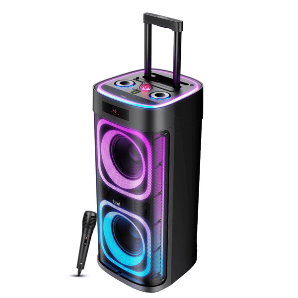 Boat portable party speaker with LED lights and wireless microphone, Nalanda Enterprises