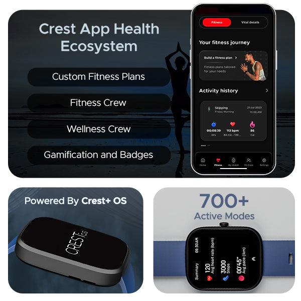 boAt Wave Convex | Smartwatch with 1.96" AMOLED Display, BT Calling, DIY Watch Face Studio, 700+ Active Modes - Nalanda Enterprises