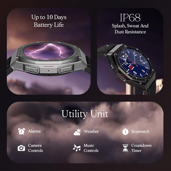 boAt Enigma X600 | Smartwatch with 1.43" (3.63 cm) Amoled Round Display, BT Calling, 100+ Watch Faces, 100+ Sports Modes - Nalanda Enterprises