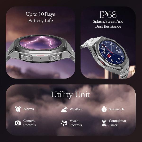 boAt Enigma X600 | Smartwatch with 1.43" (3.63 cm) Amoled Round Display, BT Calling, 100+ Watch Faces, 100+ Sports Modes - Nalanda Enterprises
