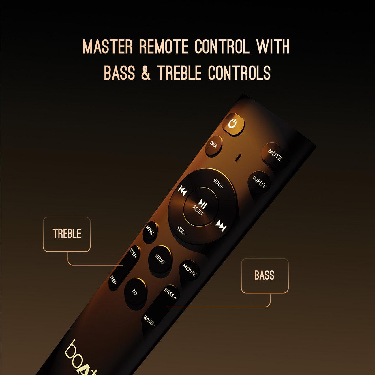 boAt Aavante Bar A2060 Dolby | 160W Dolby Soundbar, 2.1 Channel with Wired Subwoofer, Master Remote Control, Multi Connectivity - Nalanda Enterprises