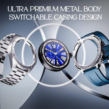 boAt Enigma Switch | Premium Luxury Smartwatch with 1.39" (3.53cm) HD Display, Switchable Case, 100+ Sports Mode, BT Calling, HR & SpO2 Monitoring - Nalanda Enterprises