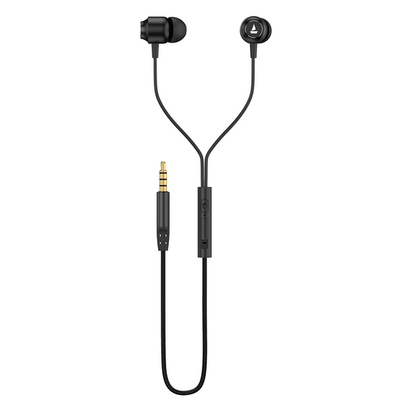 Bassheads 162v2 | Wired Earphone with 10mm Drivers, boAt Signature Sound, Metallic Earbuds, Ergonomic Fit - Nalanda Enterprises