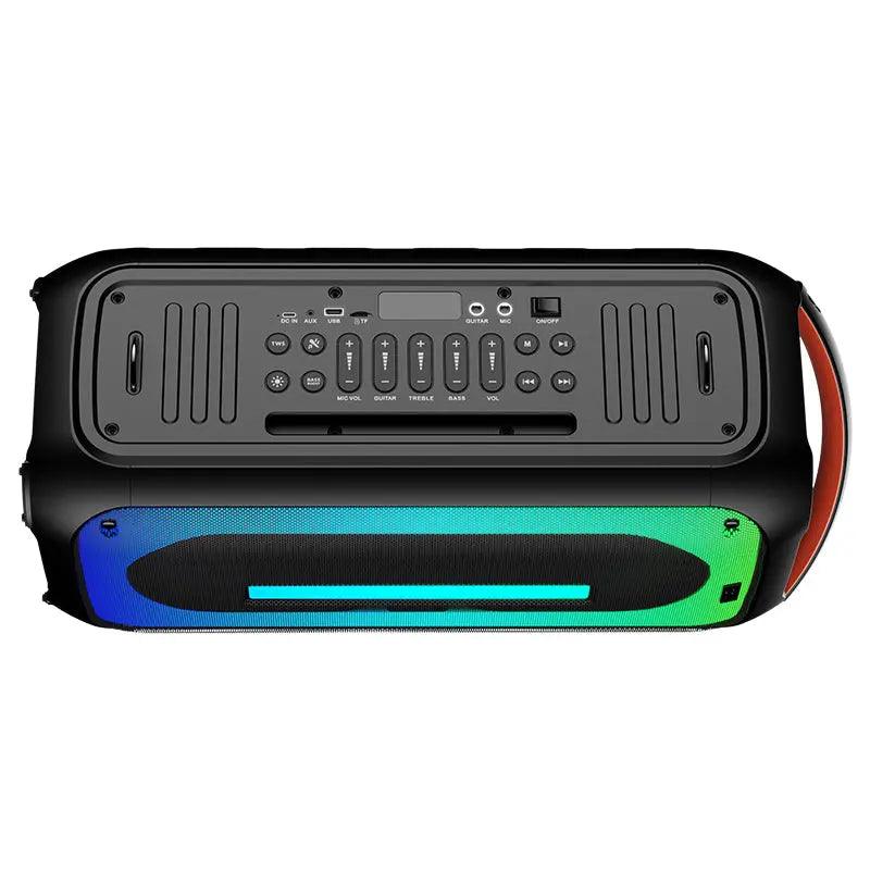 boAt PartyPal 300 / 320 with Flame LEDs & Up to 6 hrs Playtime 120 W Bluetooth Party Speaker (Premium Black, Mono Channel) - Nalanda Enterprises
