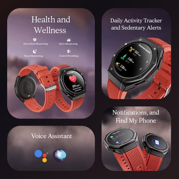boAt Enigma X600 | Smartwatch with 1.43" (3.63 cm) Amoled Round Display, BT Calling, 100+ Watch Faces, 100+ Sports Modes - Nalanda Enterprises
