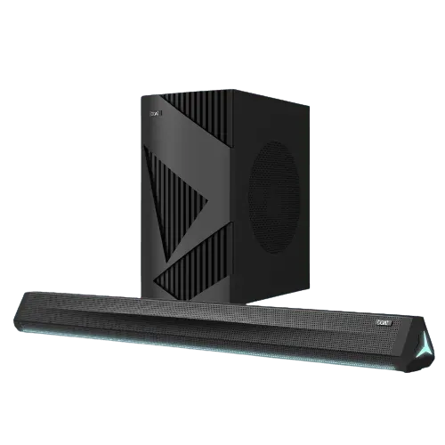 boAt Aavante Bar Theme | 2.1 Channel Soundbar with Wireless Subwoofer, 160W RMS boAt Signature Sound, Bass & Treble Control - Nalanda Enterprises