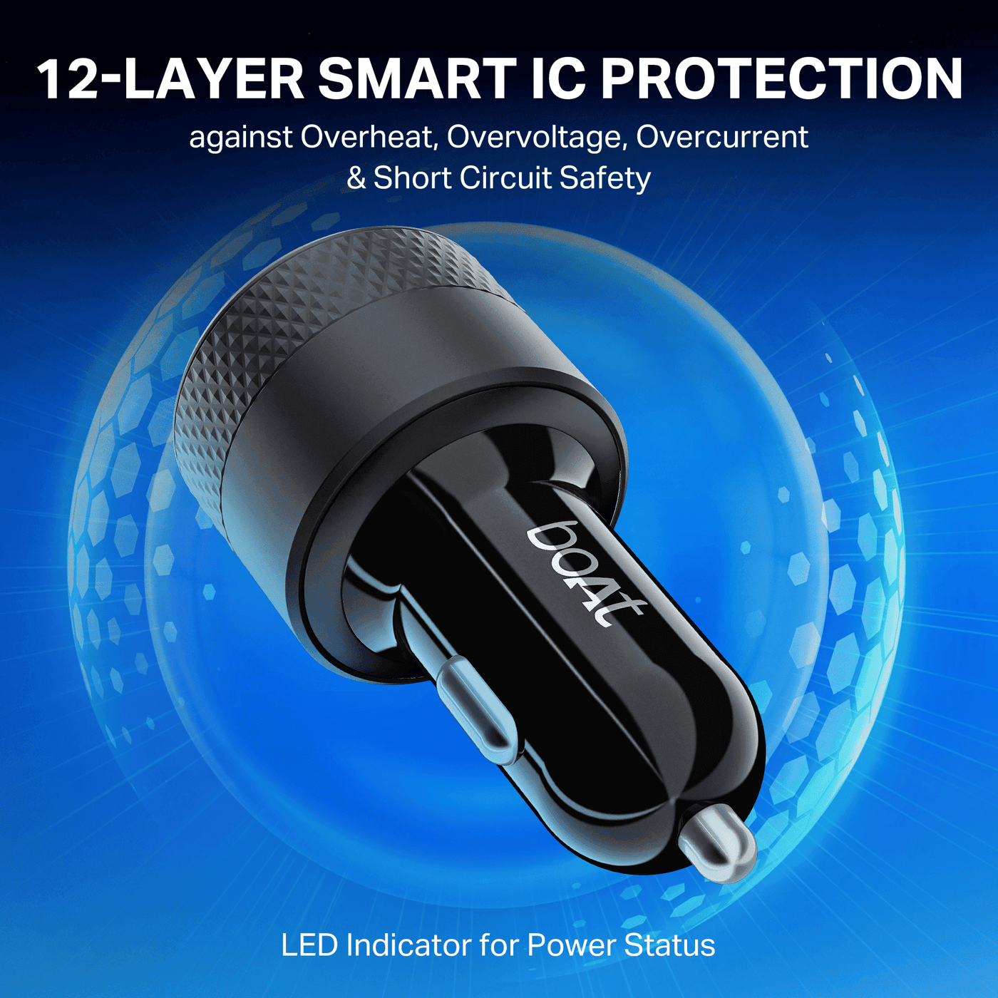 boAt 83W Fast Car Charger | 83W Dual-Port Car Charger with QC, PD & PPS, 12-Layer Smart IC Protection boAtlifestylein