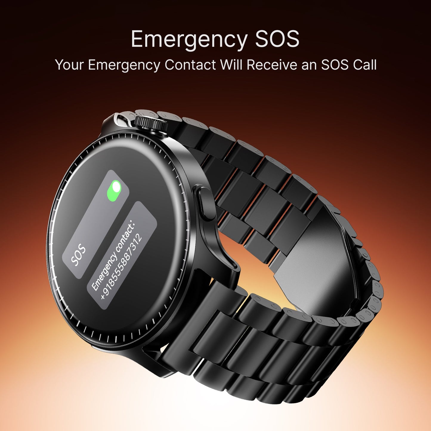 boAt Ultima Prime | Smartwatch with 1.43" AMOLED Display, Cloud Watch Faces, Emergency SOS, BT Calling, Functional Crown - Nalanda Enterprises