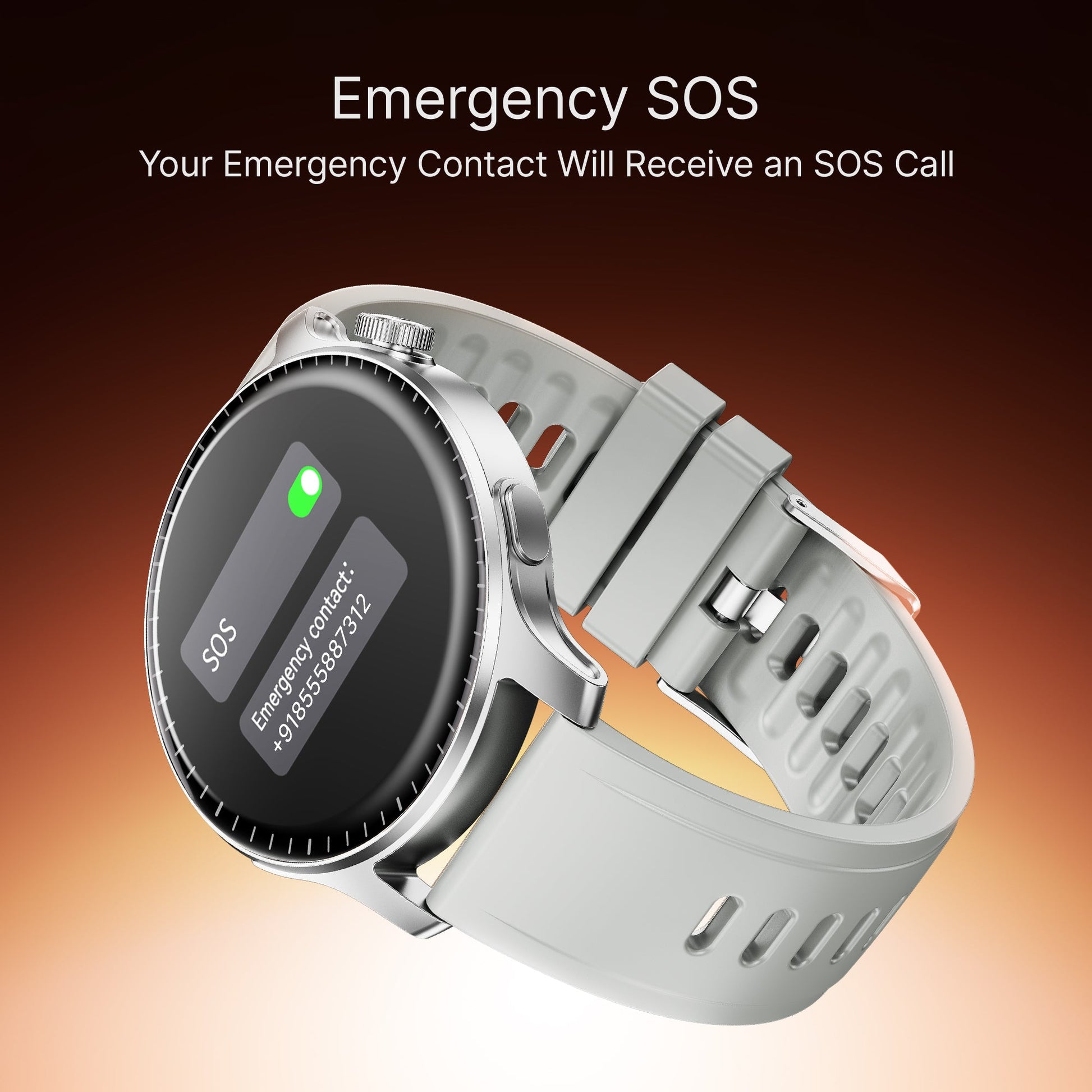 boAt Ultima Prime | Smartwatch with 1.43" AMOLED Display, Cloud Watch Faces, Emergency SOS, BT Calling, Functional Crown - Nalanda Enterprises