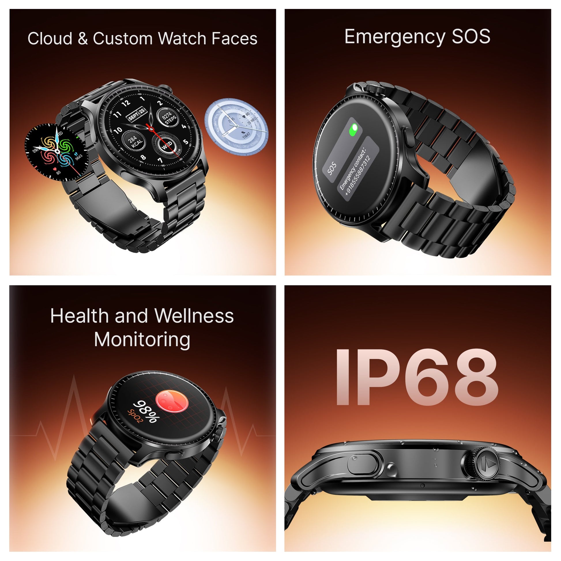 boAt Ultima Prime | Smartwatch with 1.43" AMOLED Display, Cloud Watch Faces, Emergency SOS, BT Calling, Functional Crown - Nalanda Enterprises