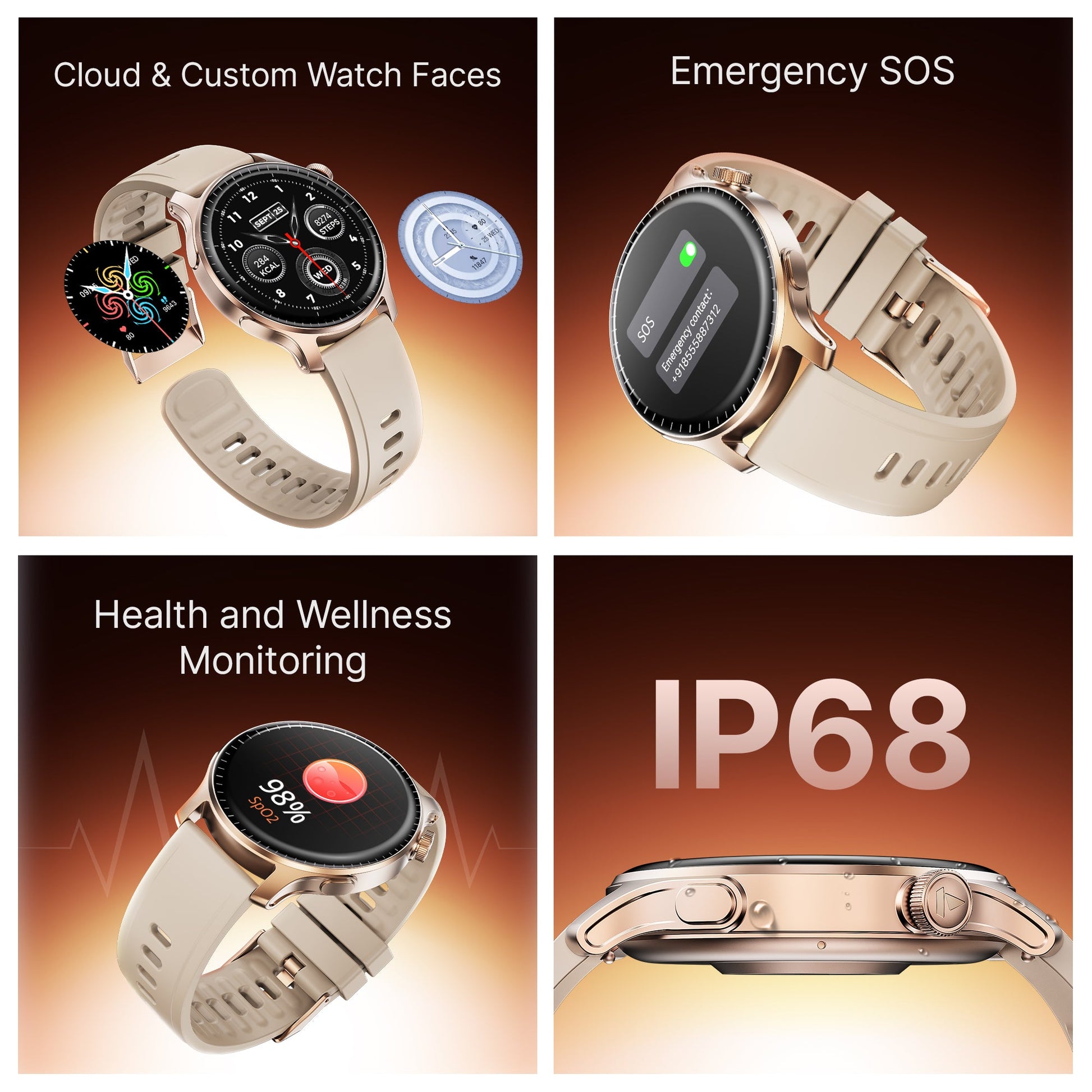 boAt Ultima Prime | Smartwatch with 1.43" AMOLED Display, Cloud Watch Faces, Emergency SOS, BT Calling, Functional Crown - Nalanda Enterprises