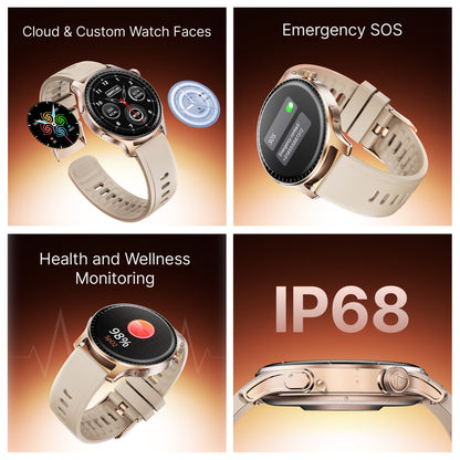 boAt Ultima Prime | Smartwatch with 1.43" AMOLED Display, Cloud Watch Faces, Emergency SOS, BT Calling, Functional Crown - Nalanda Enterprises