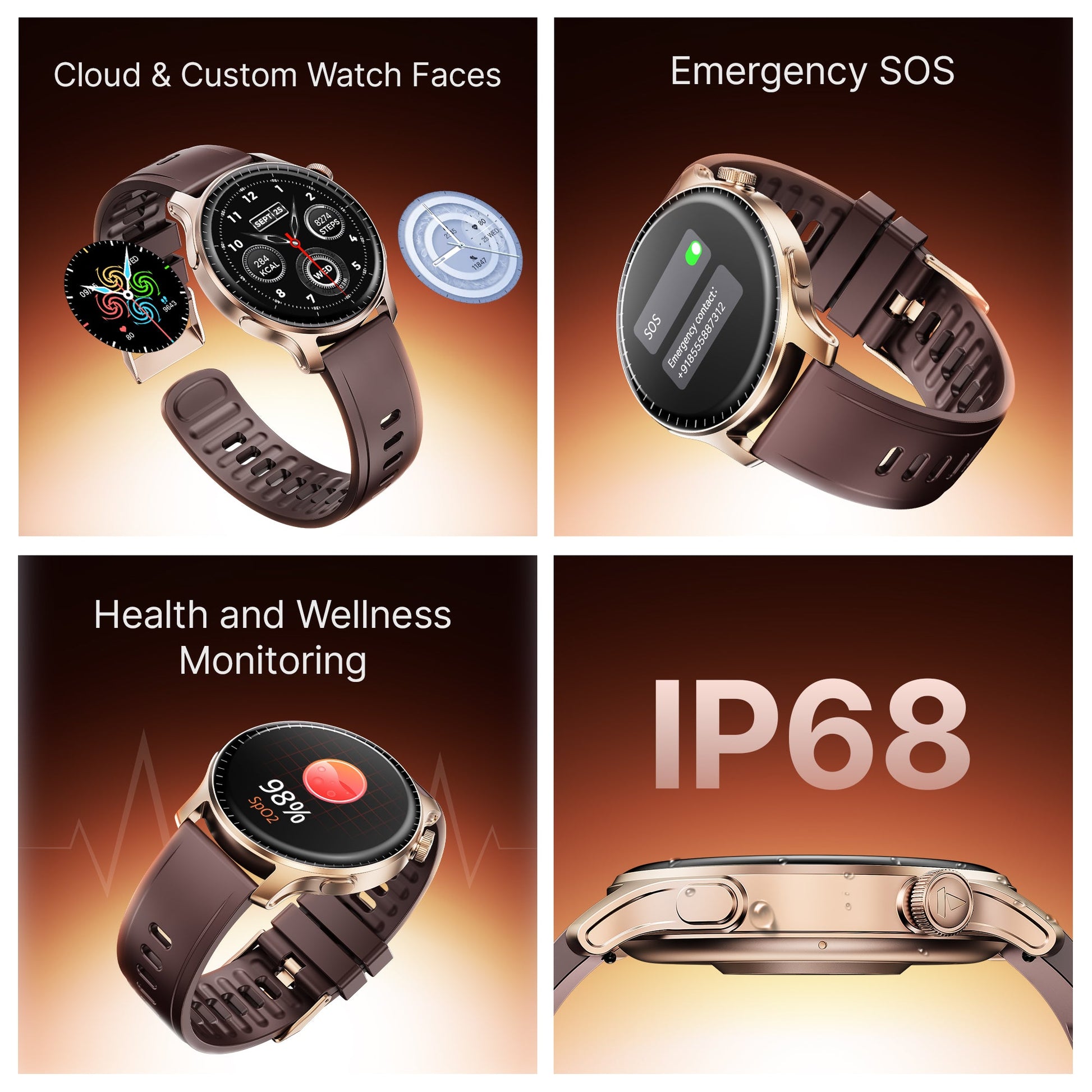 boAt Ultima Prime | Smartwatch with 1.43" AMOLED Display, Cloud Watch Faces, Emergency SOS, BT Calling, Functional Crown - Nalanda Enterprises