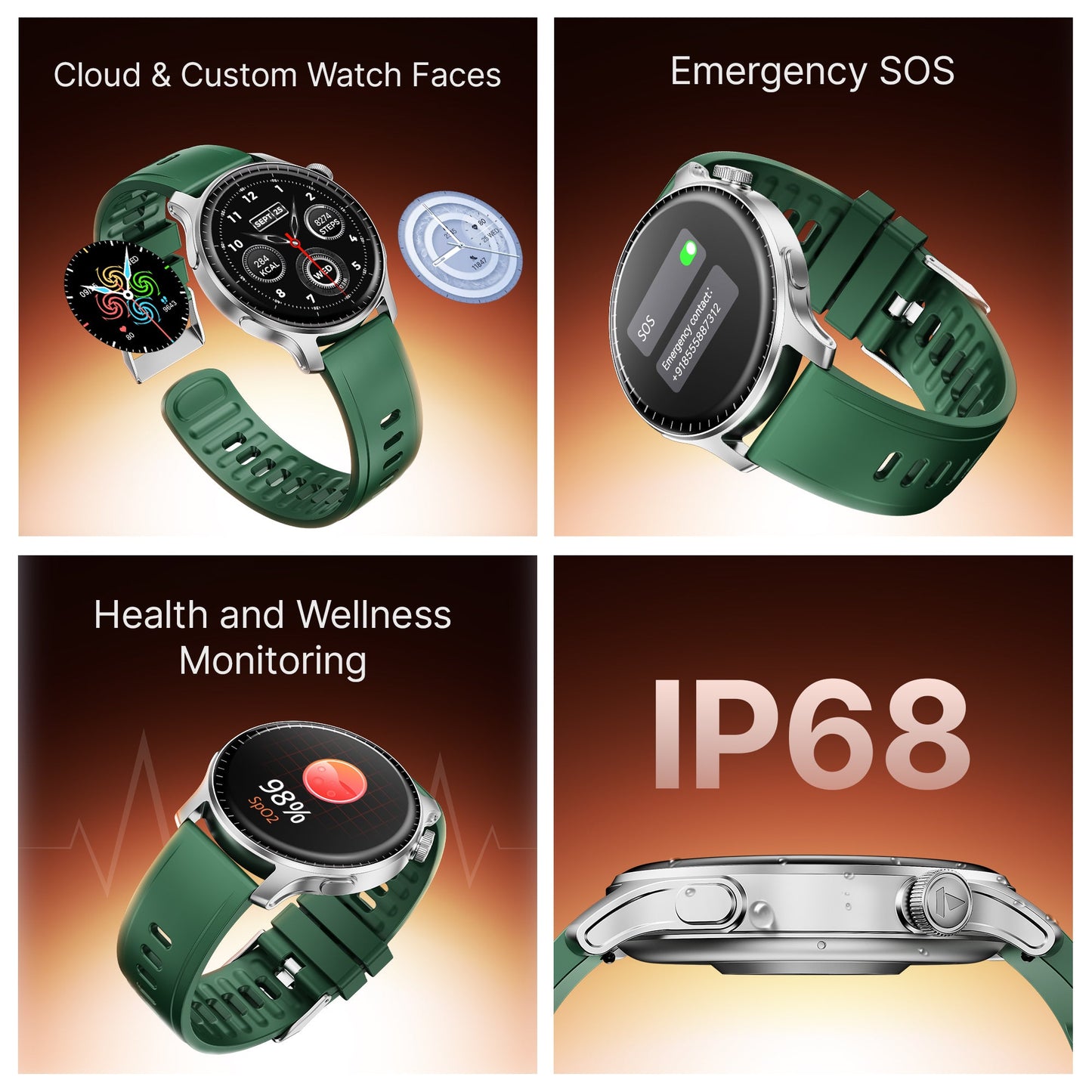 boAt Ultima Prime | Smartwatch with 1.43" AMOLED Display, Cloud Watch Faces, Emergency SOS, BT Calling, Functional Crown - Nalanda Enterprises