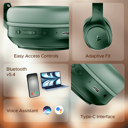 boAt Rockerz 430 | Wireless Headphone with ENx™ Tech, 40 HRS Playback, BEAST™ Mode, Type-C Interface, Bluetooth v5.4 - Nalanda Enterprises