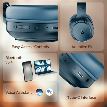 boAt Rockerz 430 | Wireless Headphone with ENx™ Tech, 40 HRS Playback, BEAST™ Mode, Type-C Interface, Bluetooth v5.4 - Nalanda Enterprises