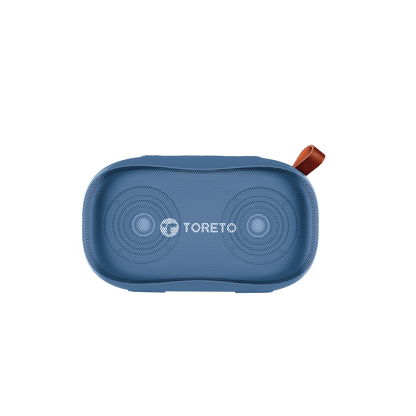 Toreto Bang Pro 10W Wireless Bluetooth Speaker - Dual Audio Drivers, Powerful Bass Radiator, Fast Charging Long Play Time,TWS, Portable, Inbuilt MIC, FM, Type C Charging - Nalanda Enterprises