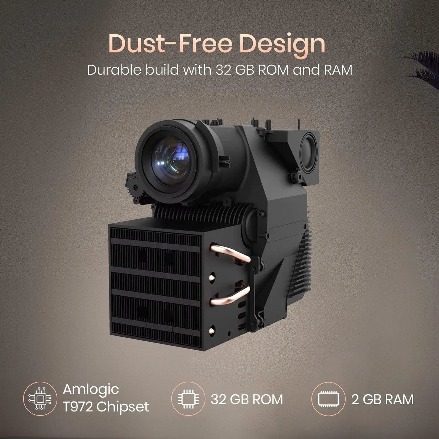 Portronics Beem 500 Smart LED Projector - 6700 Lumens Brightness, Wireless Connectivity, 1080P HD, Built-in Speaker, Compact & Portable - Nalanda Enterprises