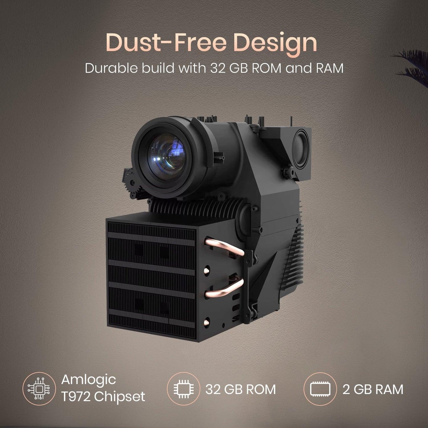 Portronics Beem 500 Smart LED Projector - 6700 Lumens Brightness, Wireless Connectivity, 1080P HD, Built-in Speaker, Compact & Portable - Nalanda Enterprises
