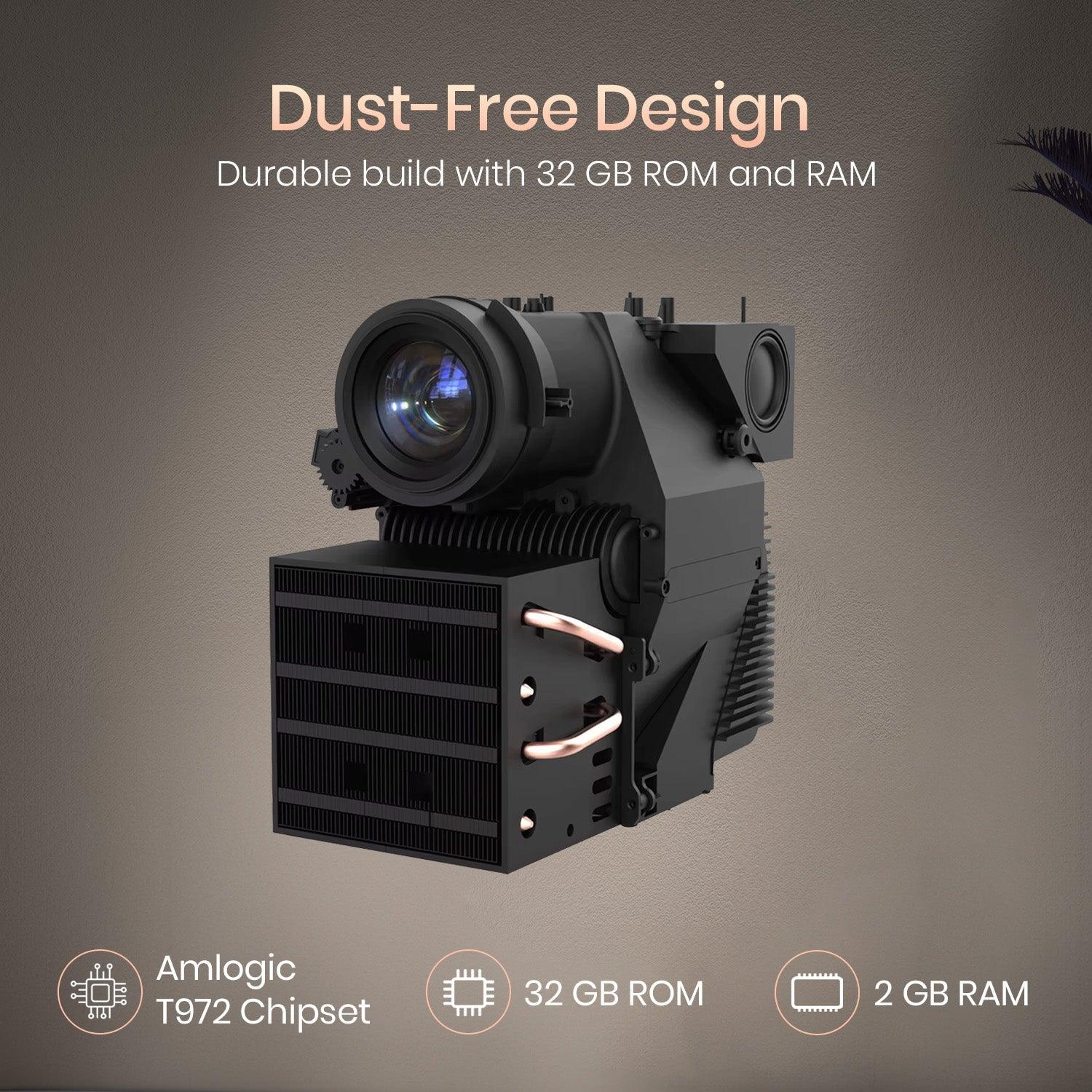 Portronics Beem 500 Smart LED Projector - 6700 Lumens Brightness, Wireless Connectivity, 1080P HD, Built-in Speaker, Compact & Portable - Nalanda Enterprises
