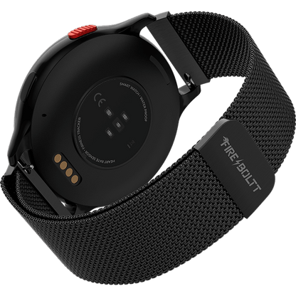 Fireboltt Torrent featuring 36.3mm always-on AMOLED round display, Bluetooth calling, voice assistant, health suite, 100+ sports modes, IP67 water resistant - Nalanda Enterprises
