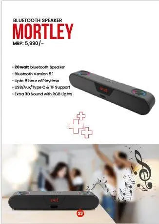 Swiss Military BT SPEAKER - MORTLEY 20W Speaker - Nalanda Enterprises