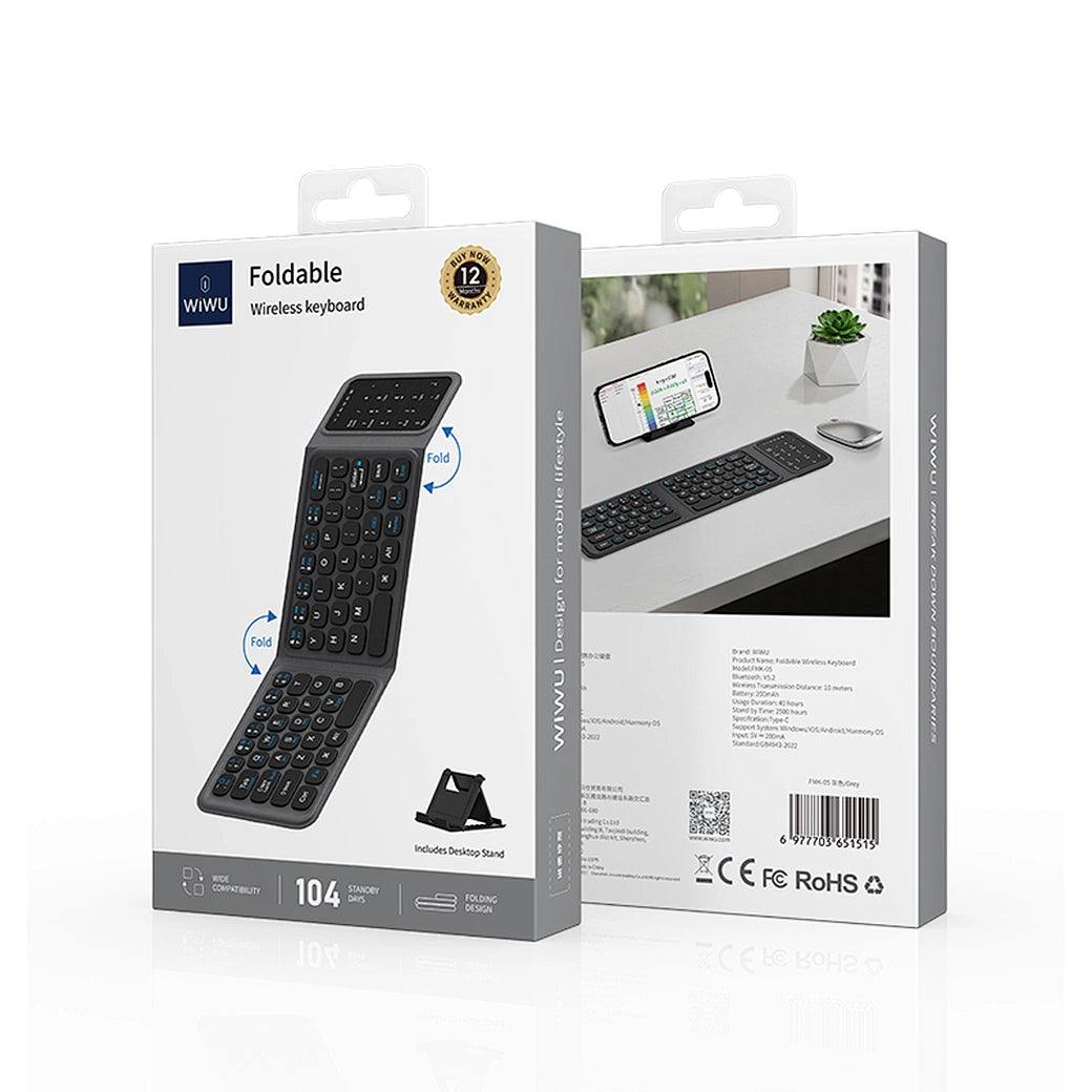 WiWU Foldable Wireless keyboard FMK-05 wiwu