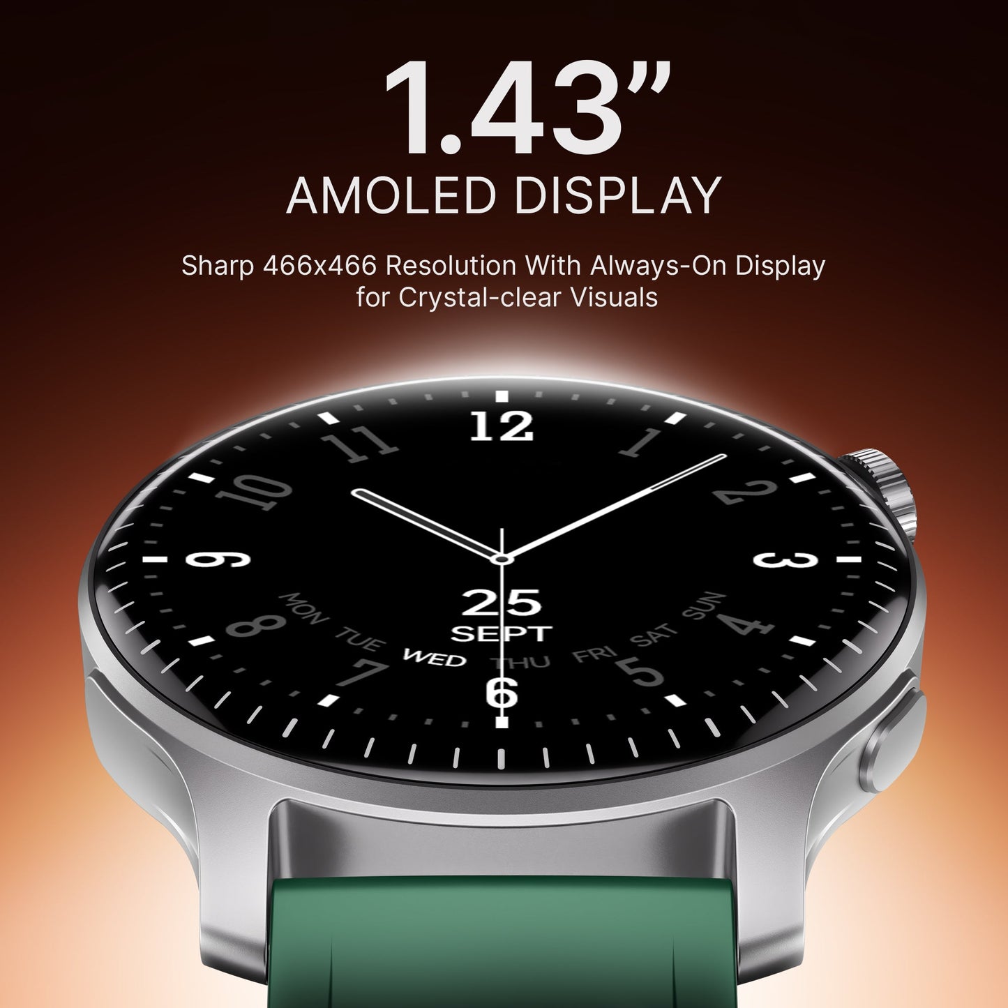 boAt Ultima Prime | Smartwatch with 1.43" AMOLED Display, Cloud Watch Faces, Emergency SOS, BT Calling, Functional Crown - Nalanda Enterprises