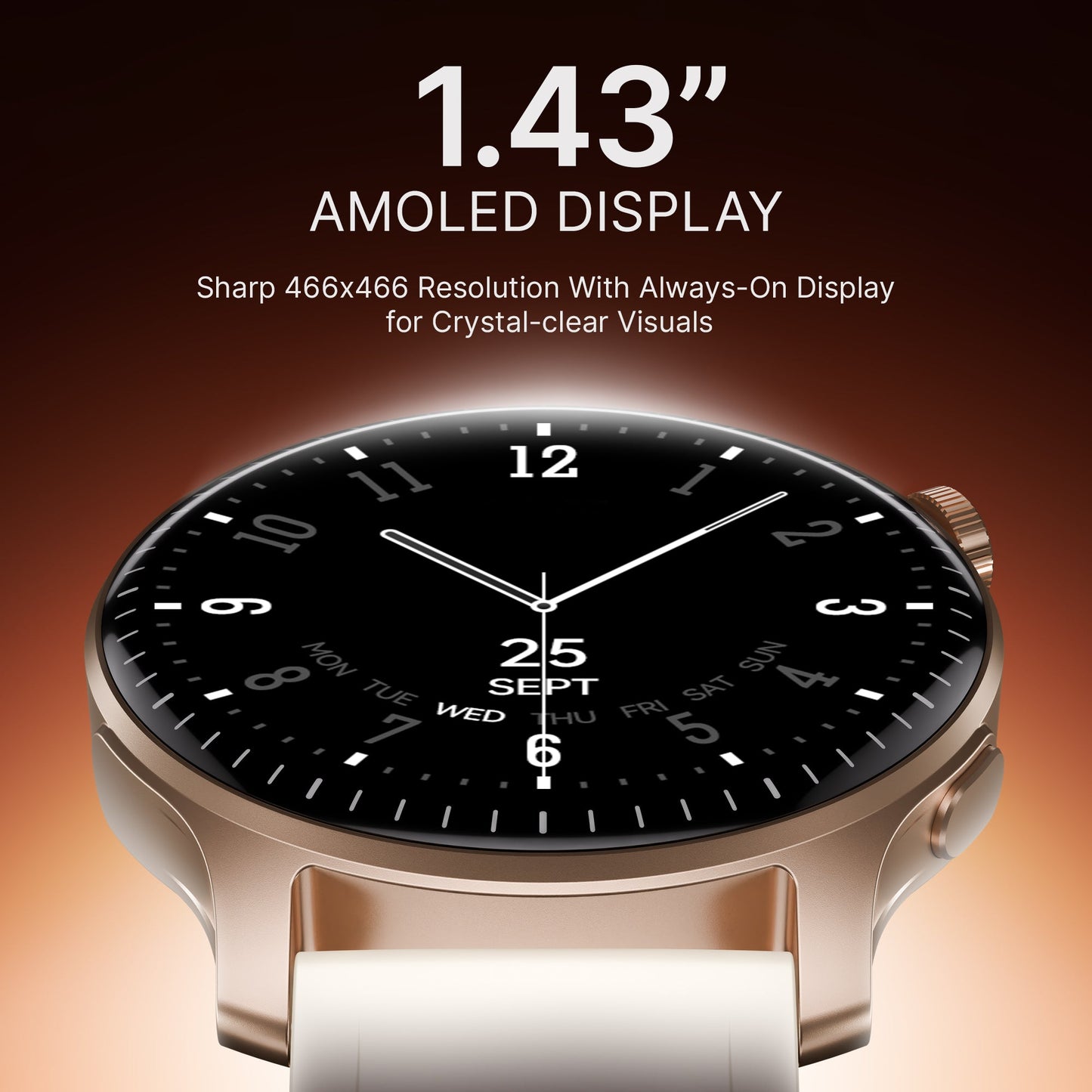 boAt Ultima Prime | Smartwatch with 1.43" AMOLED Display, Cloud Watch Faces, Emergency SOS, BT Calling, Functional Crown - Nalanda Enterprises