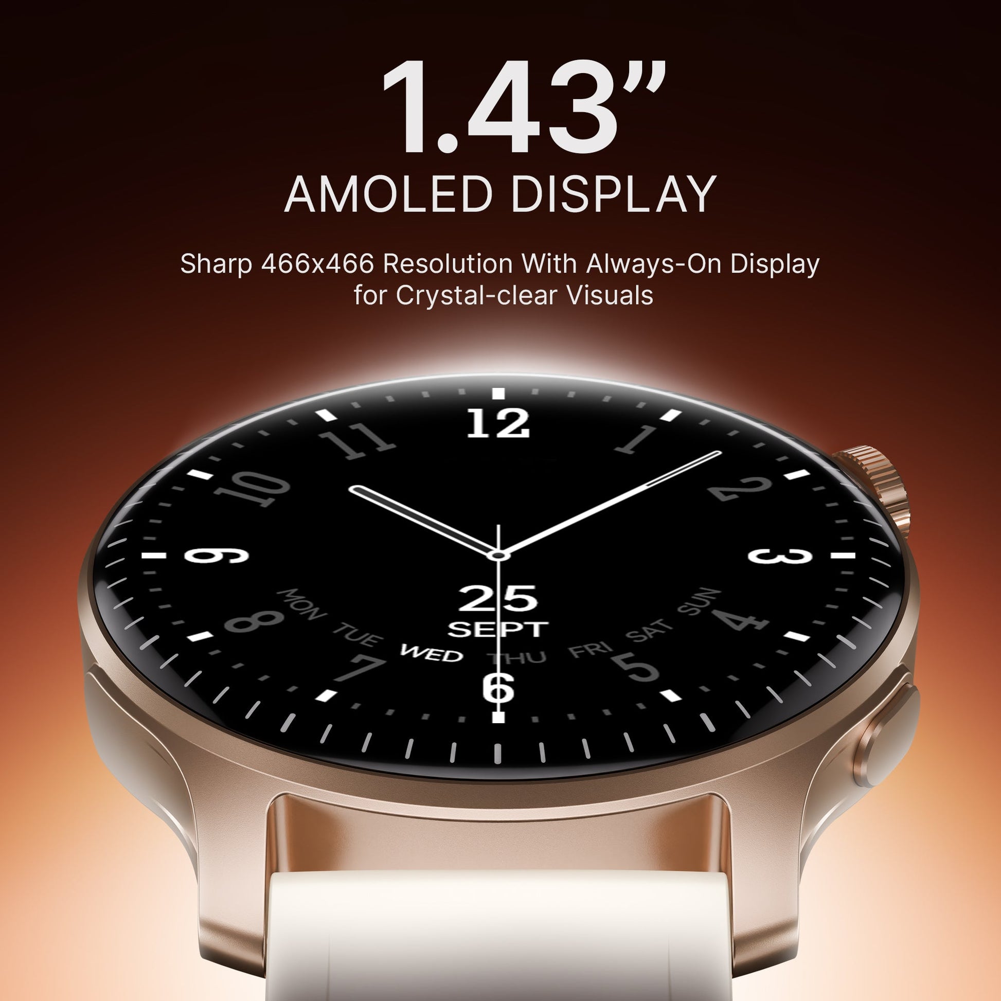 boAt Ultima Prime | Smartwatch with 1.43" AMOLED Display, Cloud Watch Faces, Emergency SOS, BT Calling, Functional Crown - Nalanda Enterprises