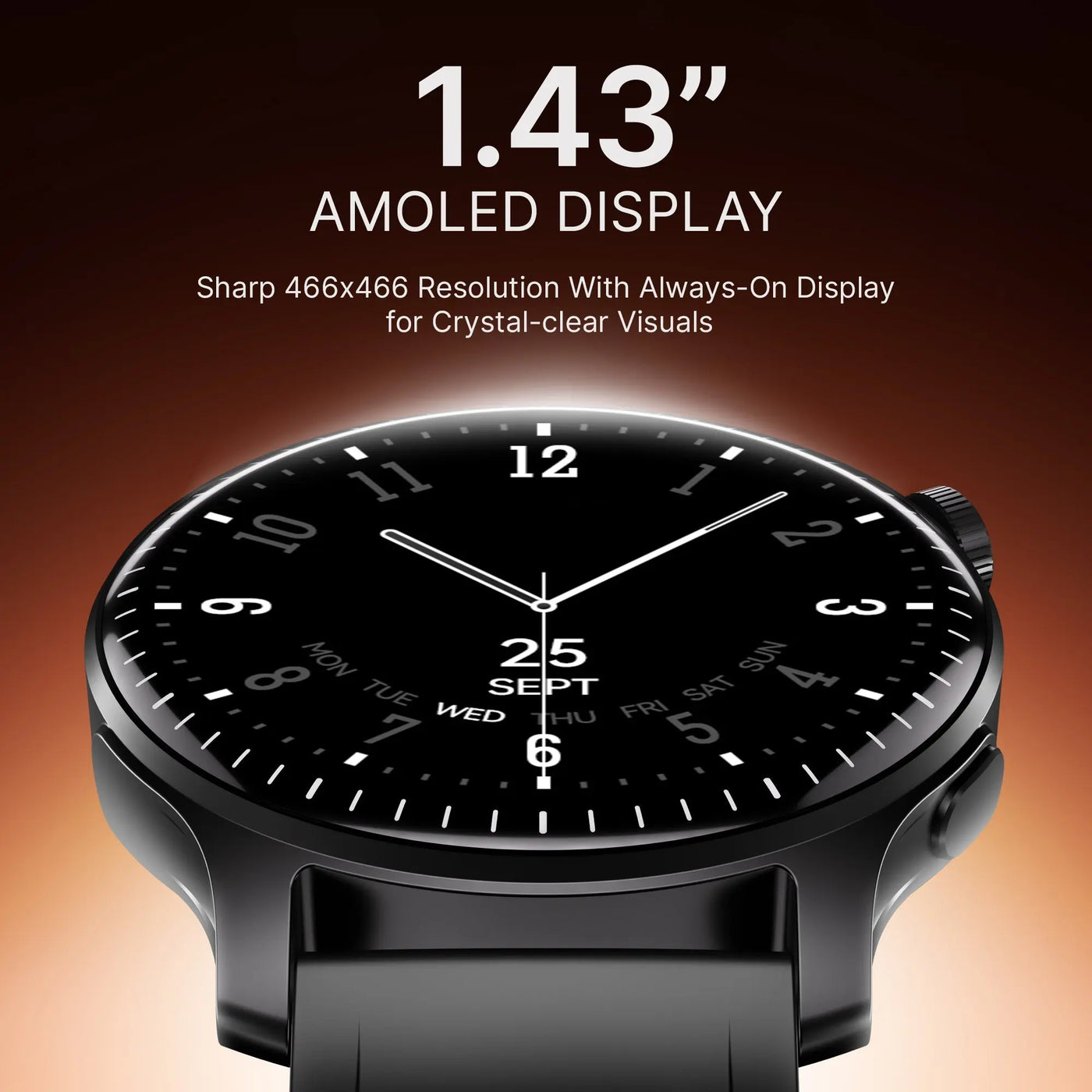 boAt Ultima Prime | Smartwatch with 1.43" AMOLED Display, Cloud Watch Faces, Emergency SOS, BT Calling, Functional Crown - Nalanda Enterprises
