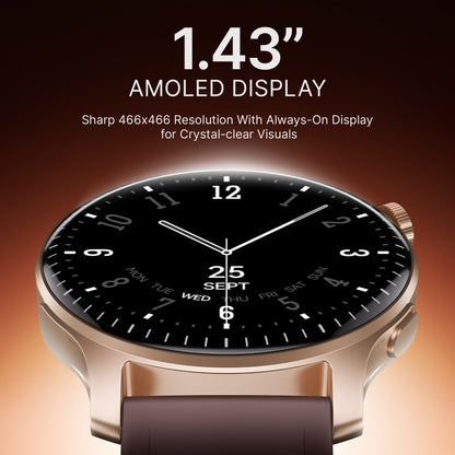 boAt Ultima Prime | Smartwatch with 1.43" AMOLED Display, Cloud Watch Faces, Emergency SOS, BT Calling, Functional Crown - Nalanda Enterprises