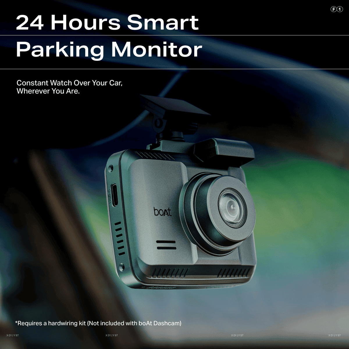 boAt HIVE Dashcam F1 | 4K Dual-Channel Dashcam with Sony STARVIS Sensor & ADAS