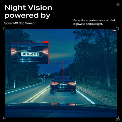 boAt HIVE Dashcam F1 | 4K Dual-Channel Dashcam with Sony STARVIS Sensor & ADAS