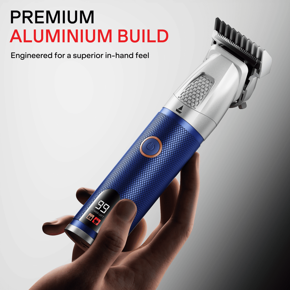 boAt Slazer K100 Pro | Trimmer with Ceramic Blades, 200-Min Runtime, and 15-in-1 Grooming Kit