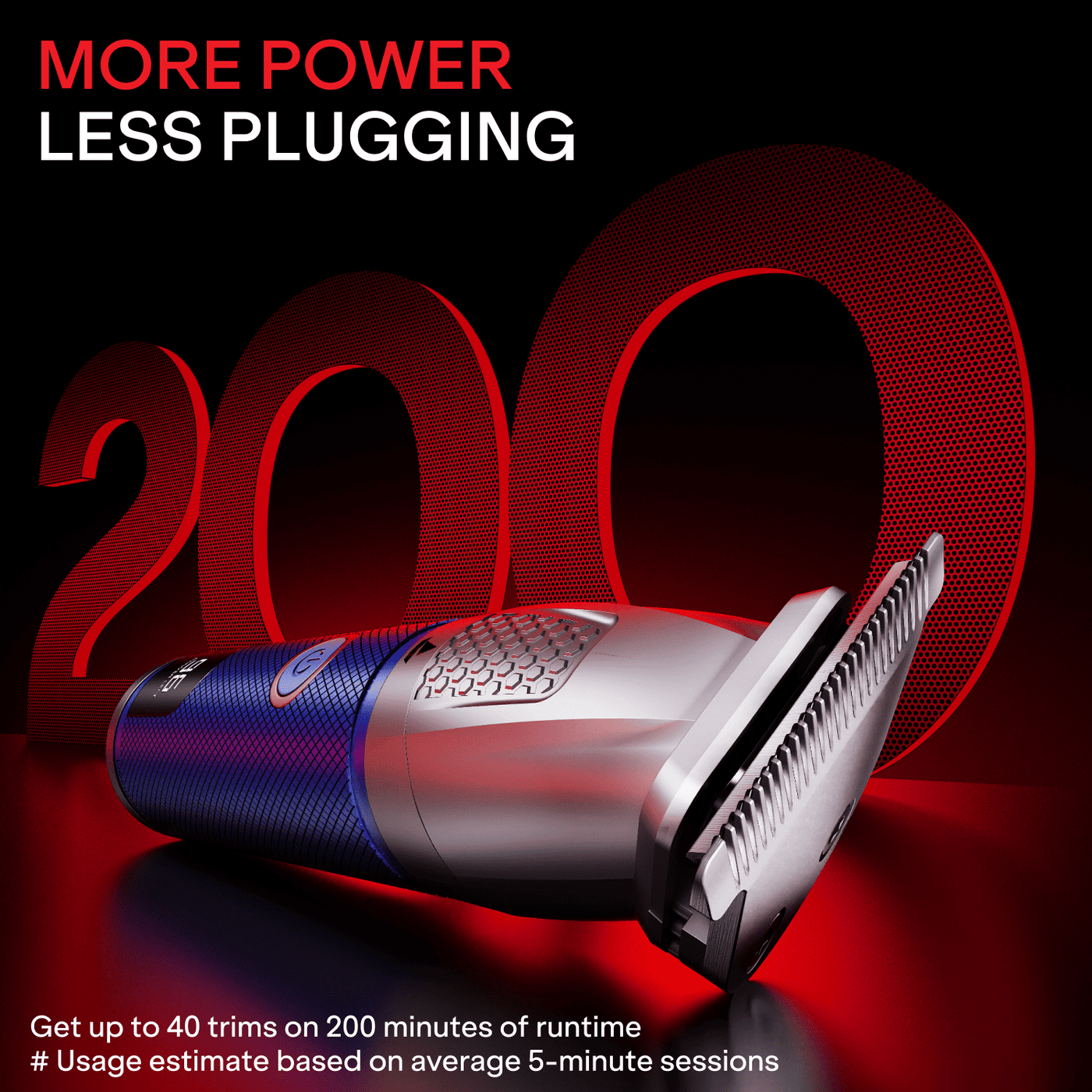 boAt Slazer K100 Pro | Trimmer with Ceramic Blades, 200-Min Runtime, and 15-in-1 Grooming Kit
