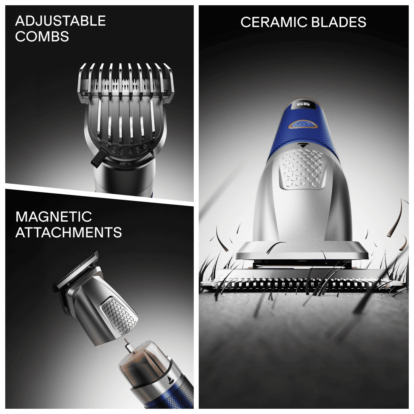 boAt Slazer K100 Pro | Trimmer with Ceramic Blades, 200-Min Runtime, and 15-in-1 Grooming Kit
