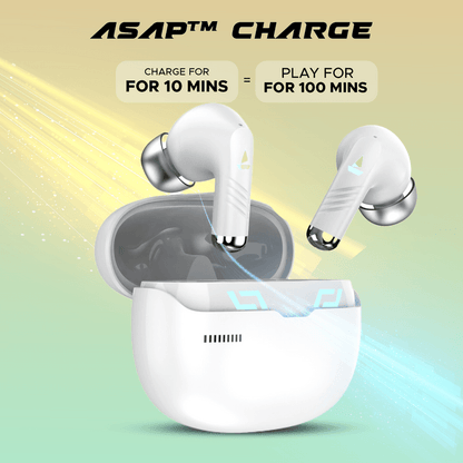 boAt Immortal 101 TWS Earbuds with Beastᵀᴹ Mode(40ms Low Latency), 30 HRS Playtime, Blazing LEDs, Quad Mics with ENx Tech, ASAP Charge & BTv5.3 - Nalanda Enterprises