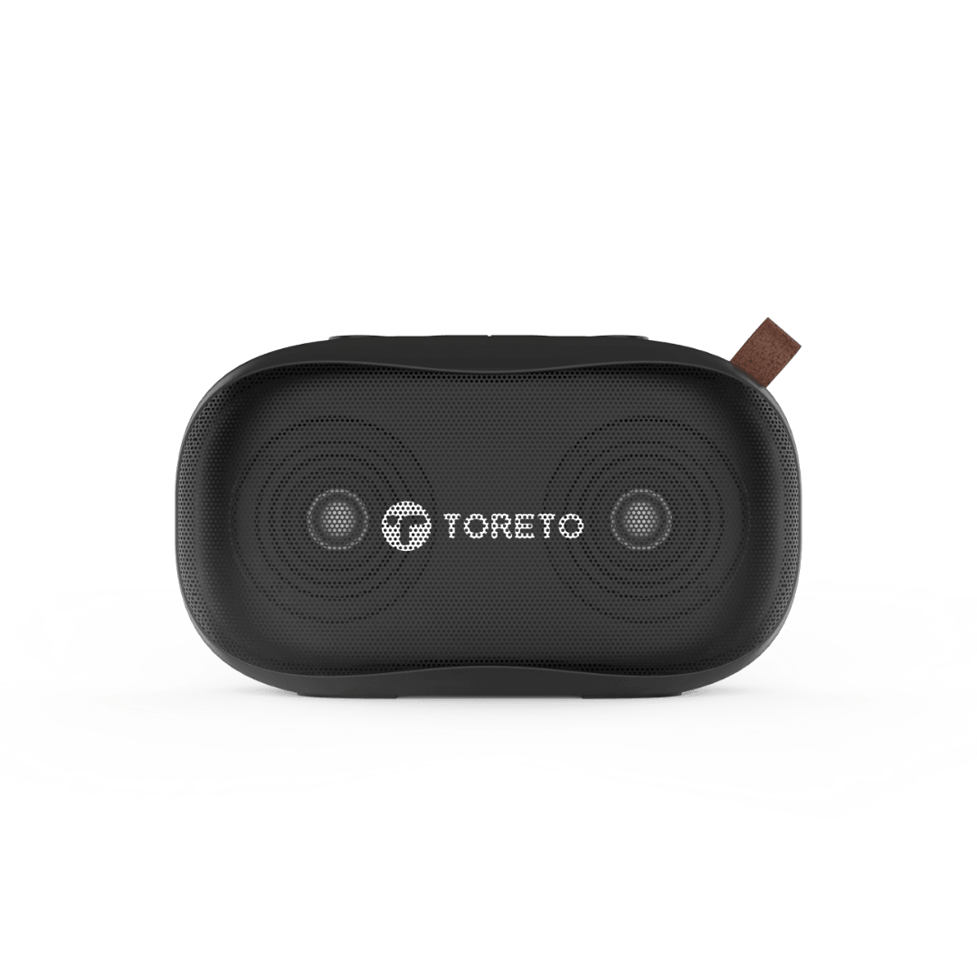 Toreto Bang Pro 10W Wireless Bluetooth Speaker - Dual Audio Drivers, Powerful Bass Radiator, Fast Charging Long Play Time,TWS, Portable, Inbuilt MIC, FM, Type C Charging - Nalanda Enterprises