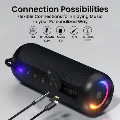 Portronics Breeze 5 Portable Wireless With In Built Mic,6Hrs Playtime 25 W Bluetooth Speaker - Nalanda Enterprises