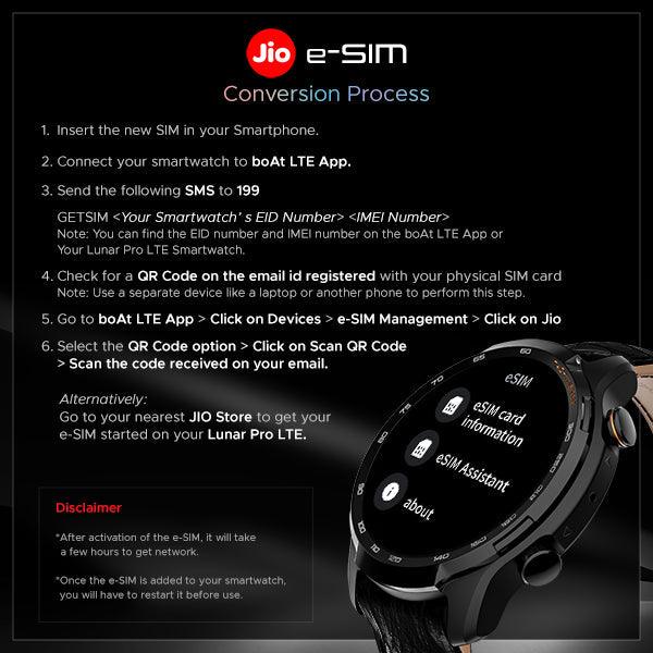boAt Lunar Pro LTE | Premium Calling Smartwatch with e-SIM Support, Built-in GPS, AMOLED Display - Nalanda Enterprises