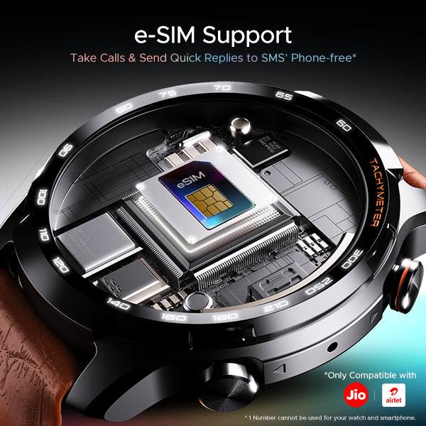 boAt Lunar Pro LTE | Premium Calling Smartwatch with e-SIM Support, Built-in GPS, AMOLED Display - Nalanda Enterprises