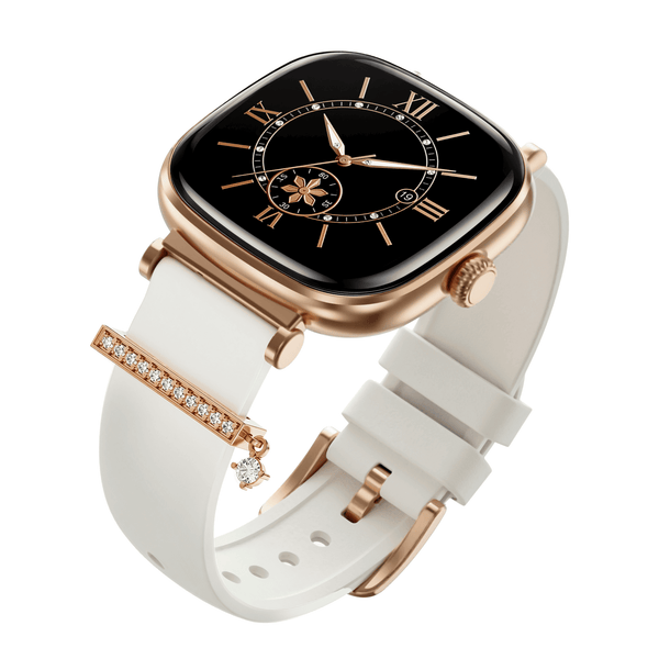 boAt Chrome Ivory | Smartwatch with 1.70" AMOLED Display, 1000 nits brightness & Female Wellness Tracking (Co-Designed with GIVA) - Nalanda Enterprises
