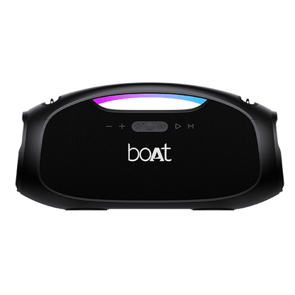 boAt Stone ignite Bluetooth Speaker w/ 90 W RMS Sound, RGB LEDs, EQ Modes, IPX6,BT v5.3,Multi- Compatibility– Aux&USB, Playback time Up to 5 Hours & Type C Charging - Nalanda Enterprises