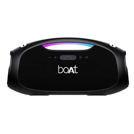 boAt Stone ignite Bluetooth Speaker w/ 90 W RMS Sound, RGB LEDs, EQ Modes, IPX6,BT v5.3,Multi- Compatibility– Aux&USB, Playback time Up to 5 Hours & Type C Charging - Nalanda Enterprises