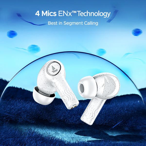 boAt Nirvana Iris Truly Wireless in Ear Ear Buds w/Up to 32 dB Active Noise Cancellation,120 Hrs Playback,Crystal Bionic Sound Powered by HiFi,Beast Mode,ENx Tech,Hearables App - Nalanda Enterprises