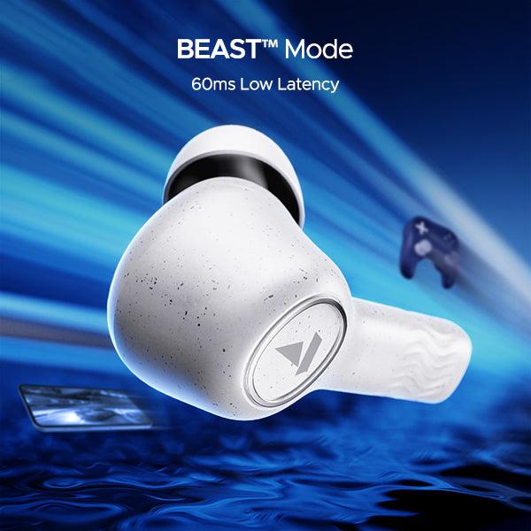boAt Nirvana Iris Truly Wireless in Ear Ear Buds w/Up to 32 dB Active Noise Cancellation,120 Hrs Playback,Crystal Bionic Sound Powered by HiFi,Beast Mode,ENx Tech,Hearables App - Nalanda Enterprises