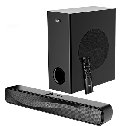 boAt Aavante Bar A1040 | 50W Bluetooth Soundbar, 2.1 Channel with Wired Subwoofer, Master Remote Control, Multi Connectivity - Nalanda Enterprises