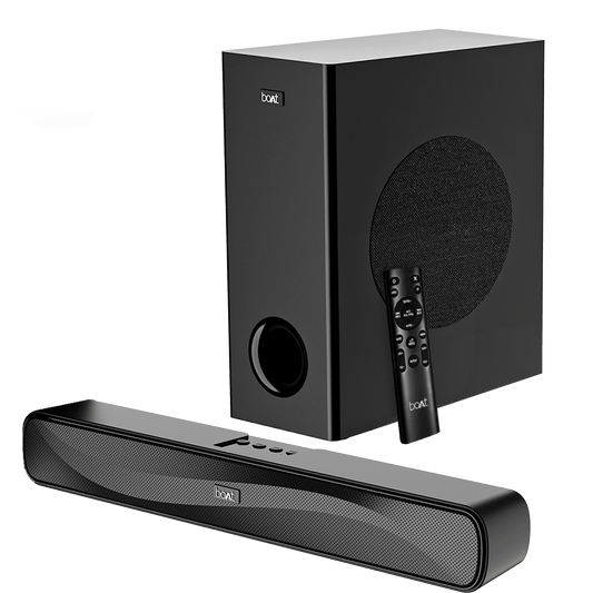 boAt Aavante Bar A1040 | 50W Bluetooth Soundbar, 2.1 Channel with Wired Subwoofer, Master Remote Control, Multi Connectivity - Nalanda Enterprises