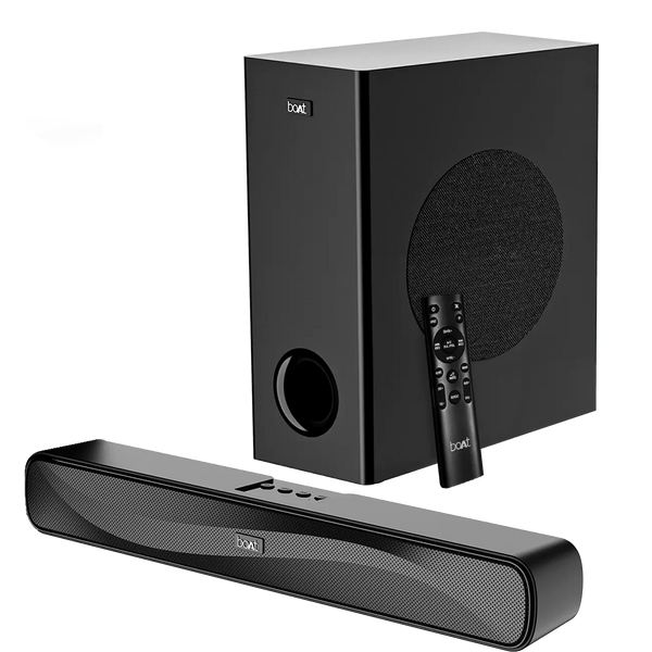 boAt Aavante Bar A1040 | 50W Bluetooth Soundbar, 2.1 Channel with Wired Subwoofer, Master Remote Control, Multi Connectivity - Nalanda Enterprises